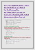 ASA 106 &ndash; Advanced Coastal Cruising Exam With Actual Questions & Verified Answers&comma;Plus Rationales&sol;Expert Verified For Guaranteed Pass 2025&sol;2026 &sol;Latest Update&sol;Instant Download Pdf