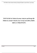  TEST BANK for Modern Systems Analysis and Design 9th Edition by Joseph Valacich&comma; Joey George and Jeffrey Hoffer ISBN-13&colon; 9780135791578