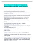 Business Economics Final Exam &vert; Multiple Choice Questions & Verified Answers &vert; Latest 2025&sol;2026