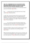 MHA 701&colon; COMPREHENSIVE EXAM QUESTIONS WITH  DETAILED VERIFIED AND 100&percnt; ACCURATE ANSWERS  BRAND NEW EXAM ALREADY GRADED &lpar;A&plus; PASS&rpar;