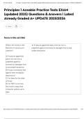 Principles 1 Aceable Practice Tests EXAM &lpar;updated 2025&rpar; Questions & Answers &vert; Latest Already Graded A&plus; UPDATE 2025&vert;2026