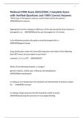 National CMA Exam 2025&sol;2026 &vert; Complete Exam with Verified Questions and 100&percnt; Correct Answers