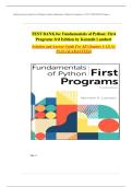 Solution Manual and Answer Guide For Fundamentals of Python&colon; First Programs 3rd Edition by Kenneth Lambert &comma; ISBN&colon; 9780357881019 &vert;&vert; Guide A&plus;