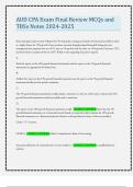 AUD CPA Exam Final Review MCQs and TBSs Notes 2024-2025