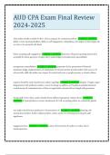 AUD CPA Exam Final Review 2024-2025