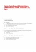 Social Psycholoqy and Human Nature Comprehensive Edition 3rd Edition Test bank