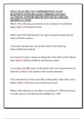 FINAL EXAM MBA 702 COMPREHENSIVE EXAM  QUESTIONS WITH DETAILED VERIFIED AND 100&percnt;  ACCURATE ANSWERS BRAND NEW EXAM ALREADY  GRADED &lpar;A&plus; PASS&rpar;