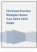 CIA Exam Practice Multiple Choice Test 2024-2025 Guide
