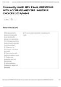 Community Health HESI EXAM&comma; QUESTIONS WITH ACCURATE ANSWERS &vert; MULTIPLE CHOICES &vert;20252026&excl;&excl;