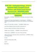 NUR 383- Pathophysiology- Urinary Updated 2025 Complete Exam Questions with Elaborated Correct Answers&vert;&vert;A&plus; GRADED&vert;&vert;100&percnt; GUARANTEED PASS&excl;&excl;&excl;<BRAND NEW VERSION>