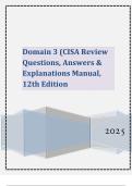 Domain 3 &lpar;CISA Review Questions&comma; Answers & Explanations Manual&comma; 12th Edition