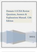 Domain 4 &lpar;CISA Review Questions&comma; Answers & Explanations Manual&comma; 12th Edition 
