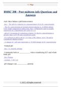 BMSC 208 - Post midterm info Questions and  Answers