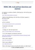 BMSC 208&colon; Acid and base Questions and  Answers 