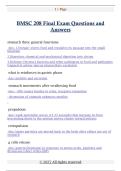 BMSC 208 Final Exam Questions and  Answers 