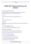 BMSC 208 - Digestion Questions and  Answers
