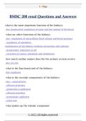 BMSC 208 renal Questions and Answers 