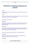 C949 WGU Terminology Questions and  Answers 