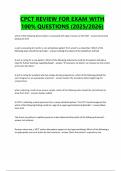 CPCT REVIEW FOR EXAM WITH 100&percnt; QUESTIONS &lpar;2025&sol;2026&rpar;