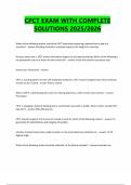 CPCT EXAM WITH COMPLETE SOLUTIONS 2025&sol;2026