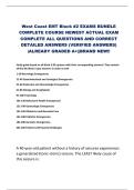 West Coast EMT Block &num;2 EXAMS BUNDLE  COMPLETE COURSE NEWEST ACTUAL EXAM  COMPLETE ALL QUESTIONS AND CORRECT  DETAILED ANSWERS &lpar;VERIFIED ANSWERS&rpar;  &vert;ALREADY GRADED A&plus;&vert;&vert;BRAND NEW&excl;&excl; 