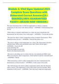 Module 2&colon; Vital Signs Updated 2025 Complete Exam Questions with Elaborated Correct Answers&vert;&vert;A&plus; GRADED&vert;&vert;100&percnt; GUARANTEED PASS&excl;&excl;&excl;<BRAND NEW VERSION>