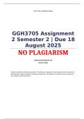 GGH3705 Assignment 2 Semester 2 &vert; Due 18 August 2025 &bull;&Tab;Course &bull;&Tab;Assessing Environmental Impacts &lpar;GGH3705&rpar;