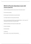 HESI A2 Practice Questions exam with correct answers&period;