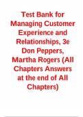 Test Bank For Managing Customer Experience and Relationships 3rd Edition by Don Peppers&comma; Martha Rogers