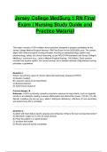  Jersey College MedSurg 1 RN Final Exam &vert; Nursing Study Guide and Practice Material