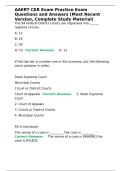 AAERT CER Exam Practice Exam Questions and Answers &lpar;Most Recent Version&comma; Complete Stud