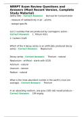 NRRPT Exam Review Questions and Answers &lpar;Most Recent Version&comma; Complete Study Material&rpar;&period;
