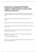 Financial Accounting IFRS Edition - Chapter 3 Adjusting the Accounts exam with correct answers&period;