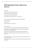 IFRS Questions Exam 1 with correct answers