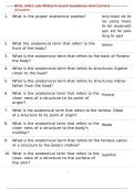 BIOL 2401 Lab Midterm Exam Questions And Correct Answers