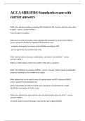 ACCA SBR IFRS Standards exam with correct answers