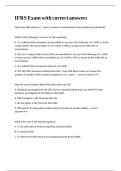 IFRS Exam with correct answers