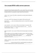 Acct exam IFRS with correct answers