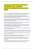 CIPM IAPP EXAM QUESTIONS WITH REVIEWED 100&percnt; CORRECT