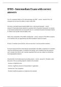 IFRS - Intermediate Exam with correct answers