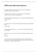 IFRS exam with correct answers
