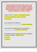 CAISS CERTIFICATION TEST 2025&sol; 2026 ACTUAL  EXAM CURRENTLY TESTING COMPLETE EXAM  QUESTIONS WITH DETAILED VERIFIED ANSWERS  WITH RATIONALES &lpar;100&percnt; CORRECT ANSWERS&rpar;  &sol;ALREADY GRADED A&plus;&vert;&vert;LATEST EXAM&excl;&excl;&vert;&vert;