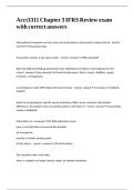 Acct3311 Chapter 3 IFRS Review exam with correct answers