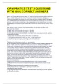 CIPM PRATICE TEST 2 QUESTIONS WITH 100&percnt; CORRECT ANSWERS