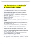 CPI Training Exam Questions with Reviewed Correct Answers 