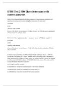 IFRS Test 2 HW Questions exam with correct answers&period;