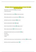 FNP Pediatric abdomen Exam Questions with Correct Answers&vert; New Update  with Guaranteed Success