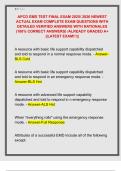 APCO EMD TEST FINAL EXAM 2025&sol; 2026 NEWEST  ACTUAL EXAM COMPLETE EXAM QUESTIONS WITH  DETAILED VERIFIED ANSWERS WITH RATIONALES  &lpar;100&percnt; CORRECT ANSWERS&rpar; &sol;ALREADY GRADED A&plus;  &vert;&vert;LATEST EXAM&excl;&excl;&excl;&vert;&vert;