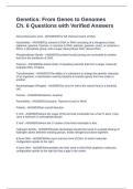 Genes and Genomes&colon; Structure and Organization Package deal Questions with Correct Answers