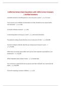 California Notary Exam Questions with 100&percnt; Correct Answers &vert; Verified Solutions